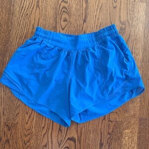 Lululemon Women's Blue Athletic Shorts size 8 with elastic waistband